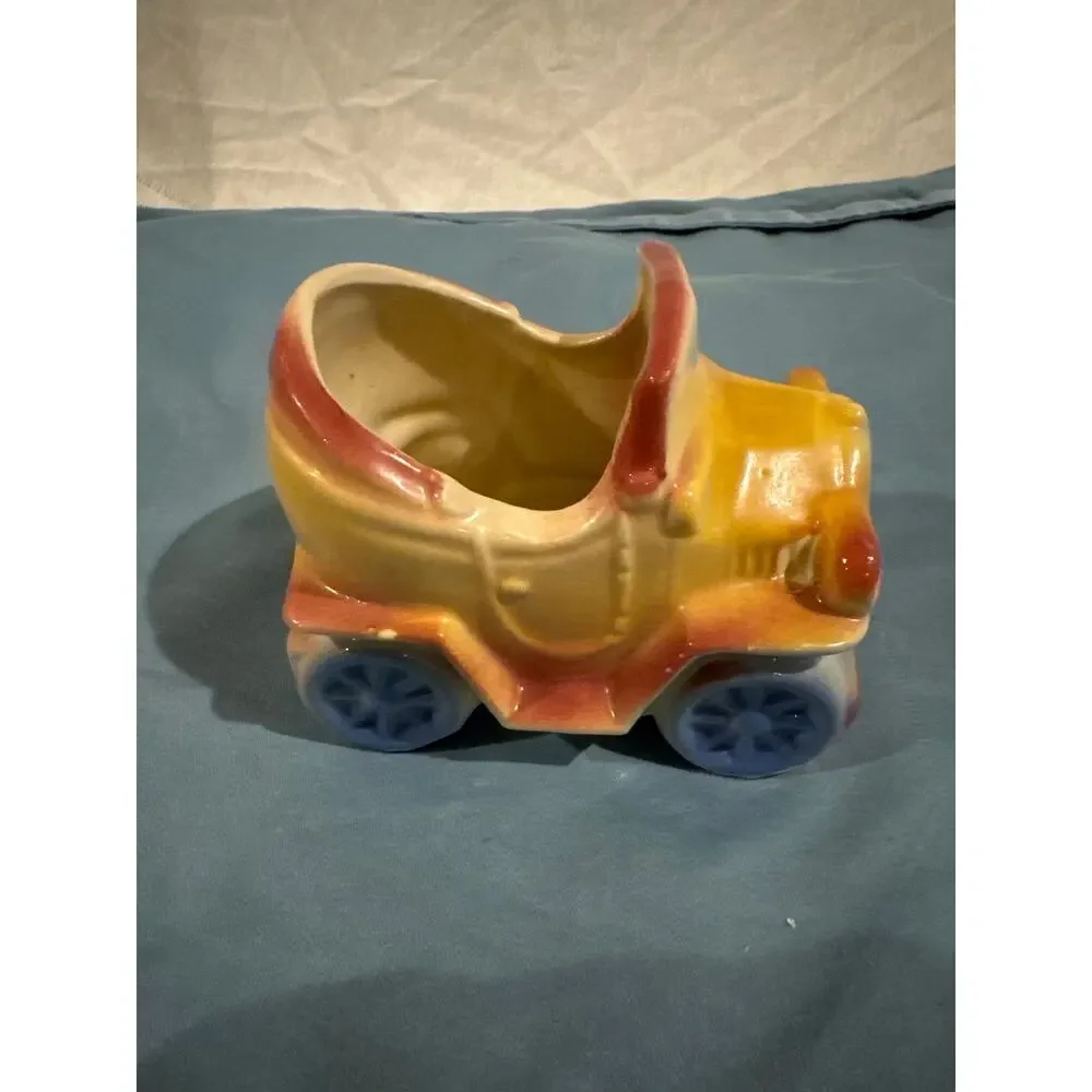 Vintage Shawnee Pottery Antique Car Planter USA 506 Mid Century Ceramic Jalopy